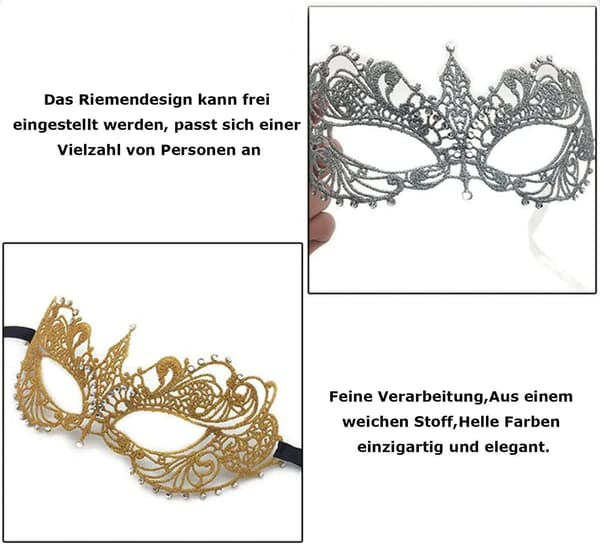 Sølv blonde maskerade maske med diamanter