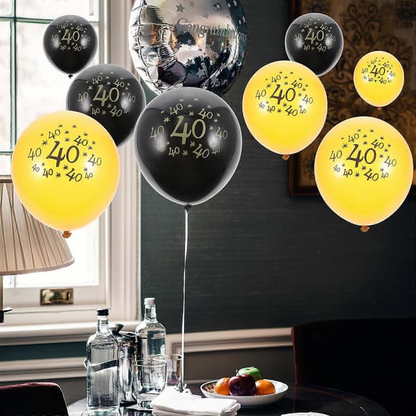 Fødselsdagsballoner Latex 40-års balloner til festdekoration 20 stk