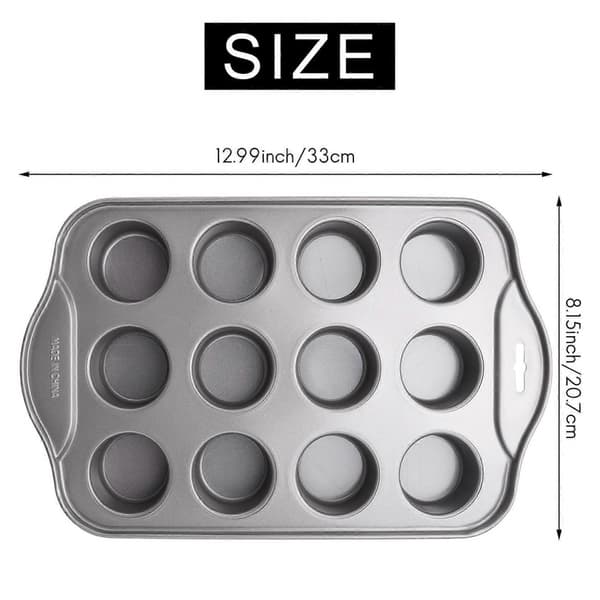 12-hulls mini ostekakeform med 12 avtakbare bunner