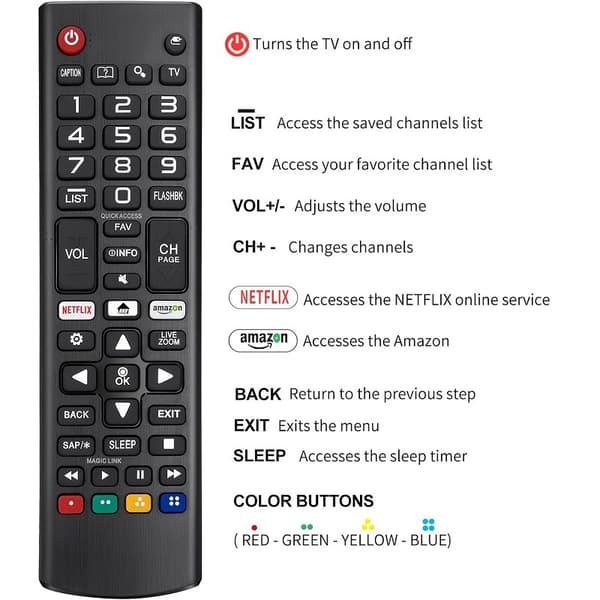 Fjärrkontroll för LG Smart TV AKB75095307 reservdelar