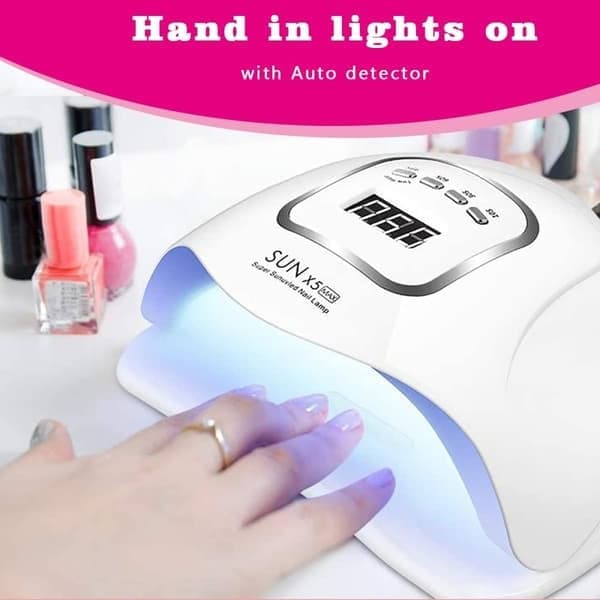 120W UV/LED neglelampe med 10s/30s/60s/99s timer