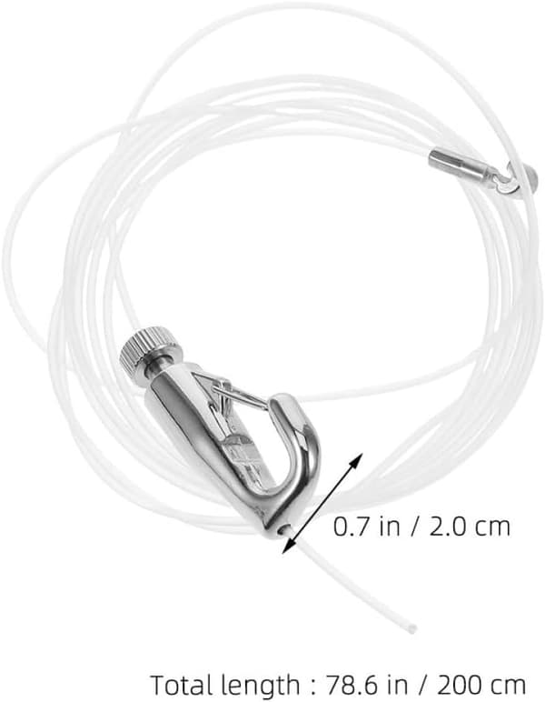2 Sets Gallery Wall Hanging System with Adjustable Length Stainless Steel and Nylon Picture Hooks