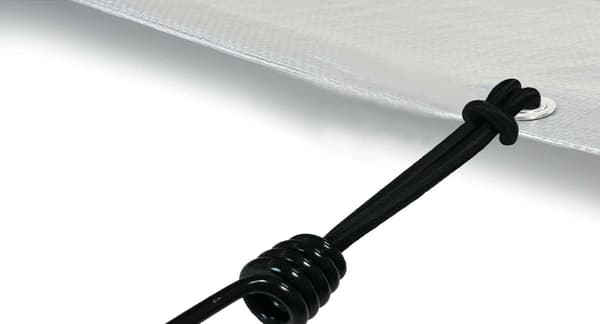 12-pack 6 mm kraftiga gummiband med metallkrokar, 15 cm elastiska spännband för campingtält och kapell