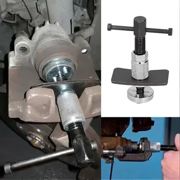 Universal 3-piece Car Brake Caliper Piston Reset Tool Kit with Right-Hand Thread