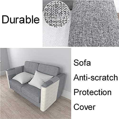 Katteskrapematte Beskyttende lenestol Sofa Katteklobeskytter Sisalbeskyttelse Armlene - Venstre side 60x50cm