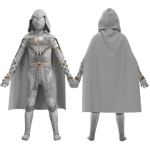 Moonlight Knight-klær cosplay-klær tights digitalt trykk hettekappe barneklær
