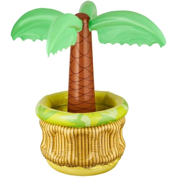 Inflatable Palm Tree Cooler PVC Ice Bucket for Beer and Drinks Summer Pool Party Beach BBQ 68 x 40 cm