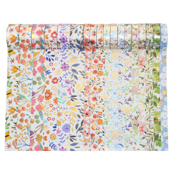 DIY Scrapbook Washi Tejp Set (18 rullar) 9 Inch