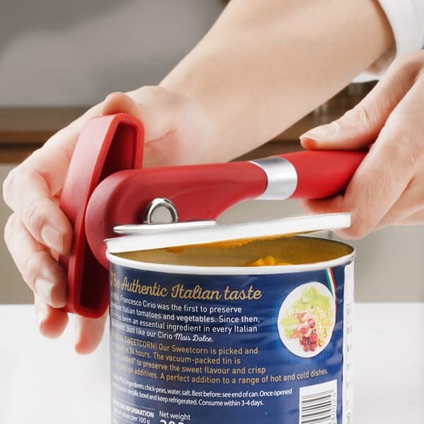 Manuell boksåpner for restaurant, ingen skarpe kanter, håndboksåpner
