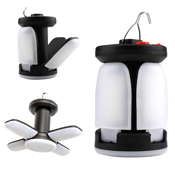 USB-uppladdningsbar campingnödlampa, hopfällbar