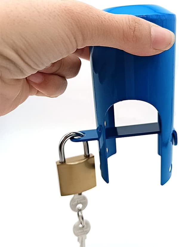 Outdoor Faucet Locking System to Prevent Unauthorized Use and Vandalism - Hose and Housing Lock - Water-Saving Protection