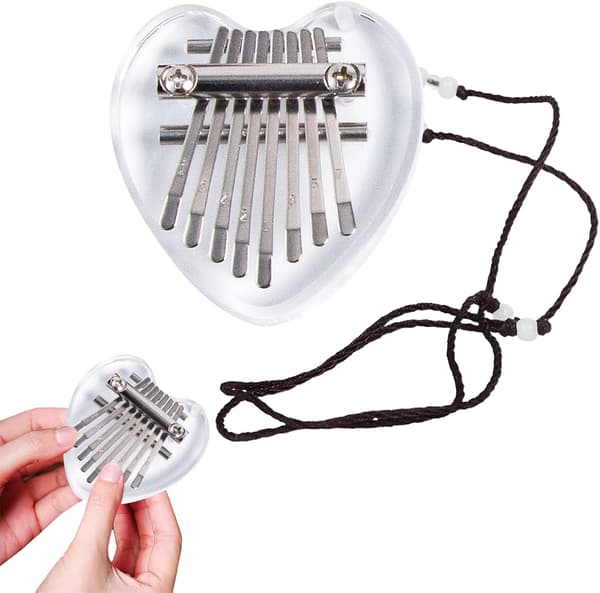 1 stk (Klar Hjerte) 8-toners Kalimba, Limba, Børneinstrument