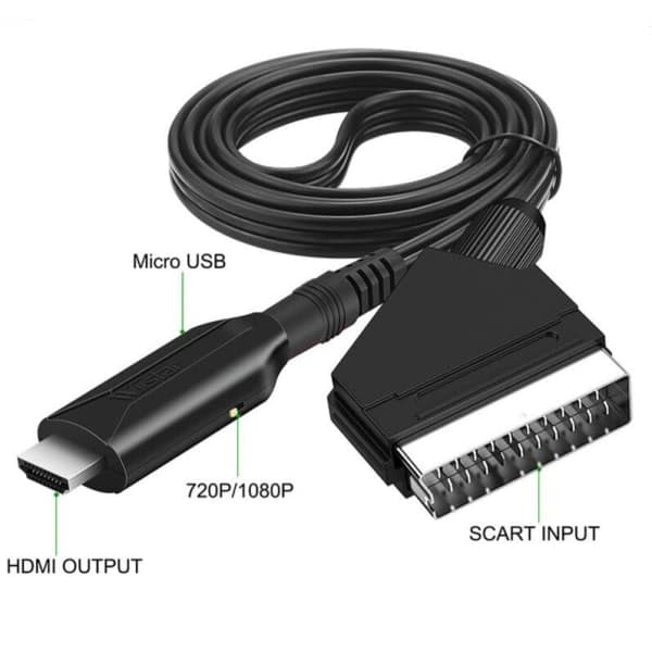 Scart–HDMI-muunnin – 1080P, all-in-one Scart–HDMI-sovitin