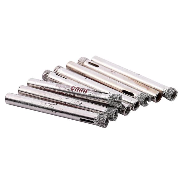 8 stk 6 mm diamantbelagte bor til fliser, keramik, glas, hulsav