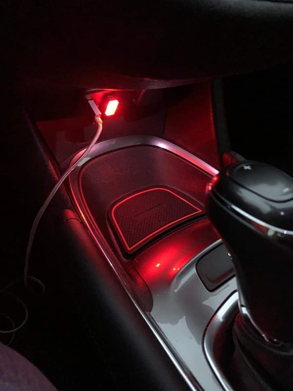 14 st USB LED-biler indvendigt atmosfærelys, 5V-stik
