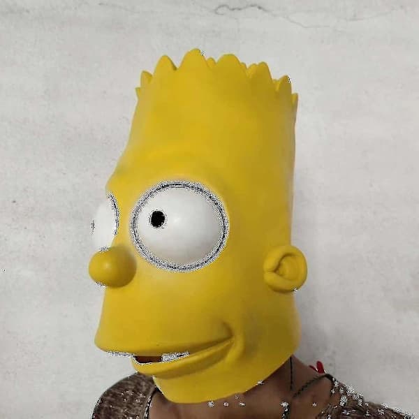 The Simpsons Bart Maske Halloween Høykvalitets Lateks Kostymemaske-mxbc