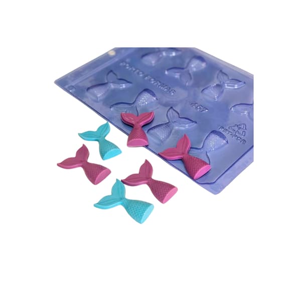 Praline Mold Mermaid Tail Chocolate Mold - Porto Formas 457 Transparent transparent