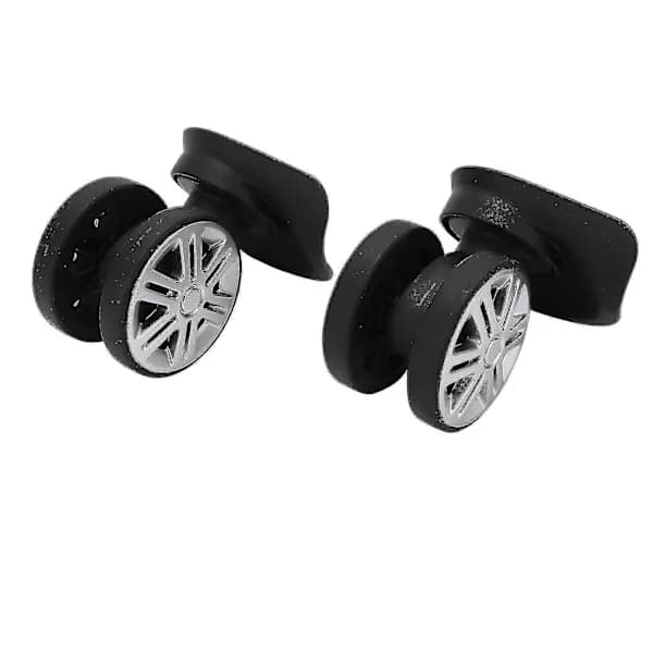 1 Pair Luggage Swivel Wheels Suitcase Swivel Wheels Replacement Silent Double Row Wheels