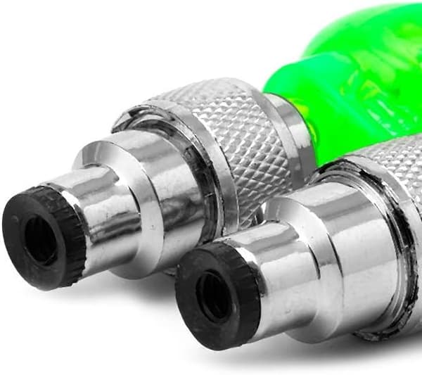 Sykkelventilhette, 6 stk hodeskalleformet ventilhette LED-lys hjul
