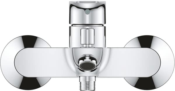Single-lever bath/shower mixer, exposed wall mounting, 2-way automatic diverter, chrome