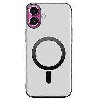 Kompatibelt deksel til iPhone 16, kompatibelt med MagSafe, matt PC-bakside (svart)