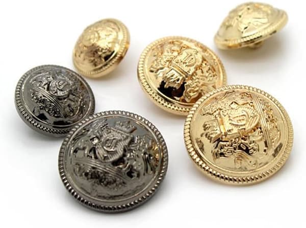 10-pakning 20 mm fasjonable dekorative metallknapper med blondemønster D