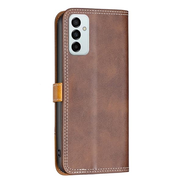 BINFEN Two-Tone Leather Compatible with Samsung Galaxy M23 Case - Brown Brown brown Brun brown