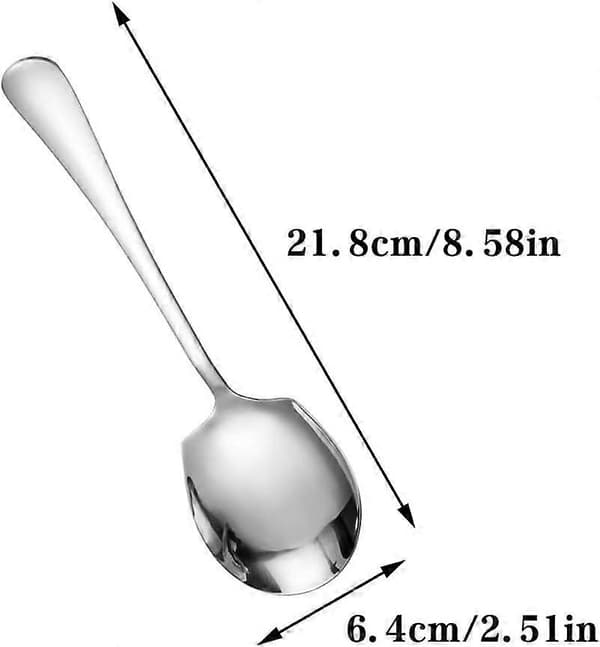 2 Pieces Stainless Steel Large Buffet Serving Spoons Stainless Steel Serving Spoon Silver Long Handle Serving Spoons