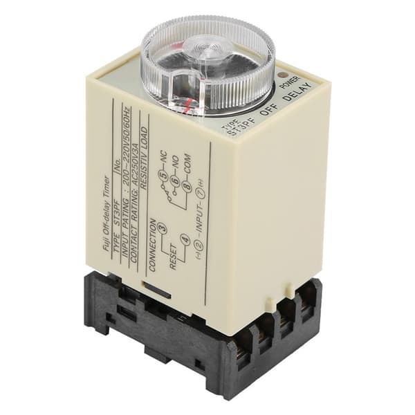 0-30s Power-off Delay Timer Relay Knob Control Time Relay with Base AC 220V ST3PF