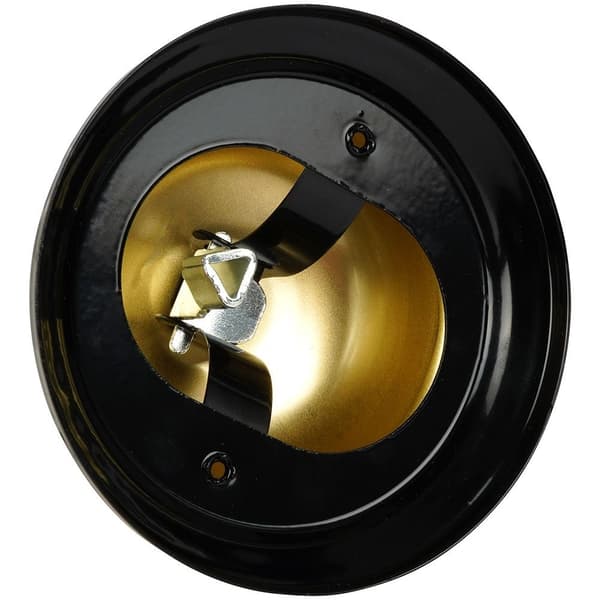 Tyylikäs pöytäkello kultametallia mustalla jalustalla