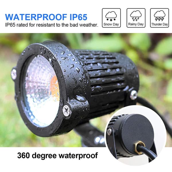 Landscape Spotlight with Automatic Dusk-to-Dawn Sensor for Garden and Yard-FA-
