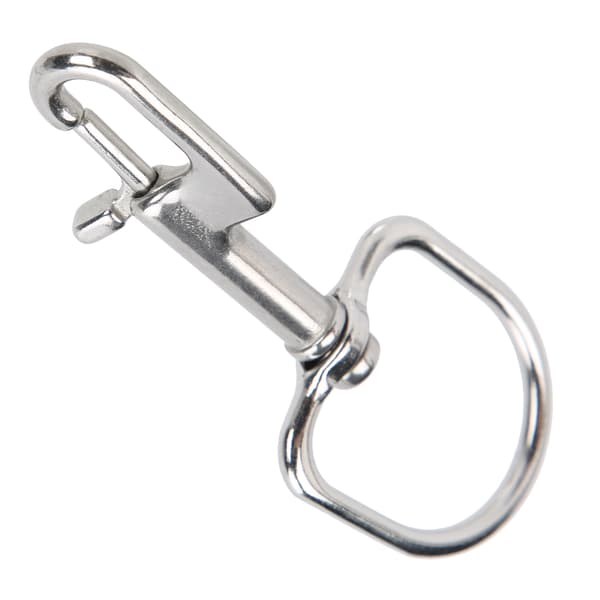 Dykkerfeste i rustfritt stål, enkelt øyebolt, karabinkrok, spenne 110 mm/4,3 tommer