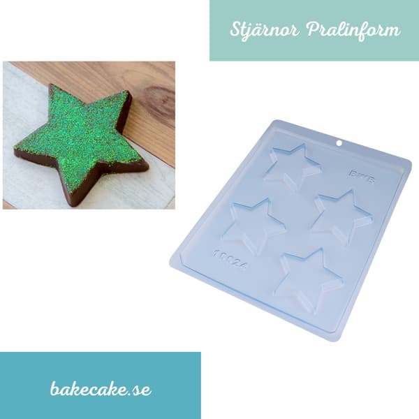 Pralinform Stjerne Sjokoladeform - BWB 10024 Transparent transparent