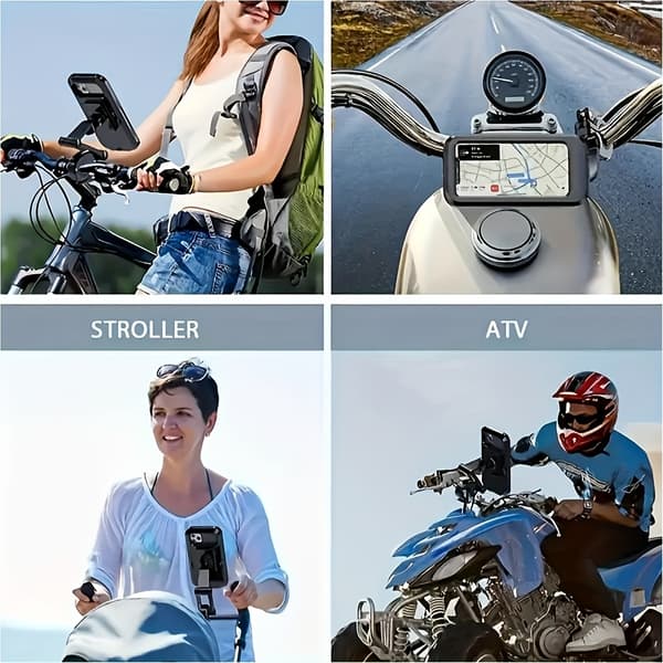 Motorcykeltelefonholder, ABS magnetisk foldbart design til cykel- og el-løbehjulnavigation color