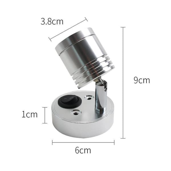 12V LED Wall Lamp for RV and Yacht, Flexible Reading Light, 3000K Warm White, Aluminum Ceiling Spotlight