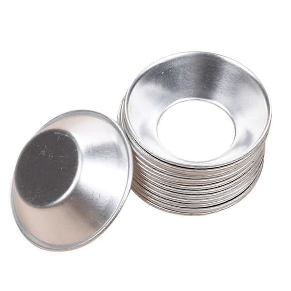 20 st Anodiserade Aluminium Äggtartelett Cupcake Form Kakform Puddingform Bakverktyg