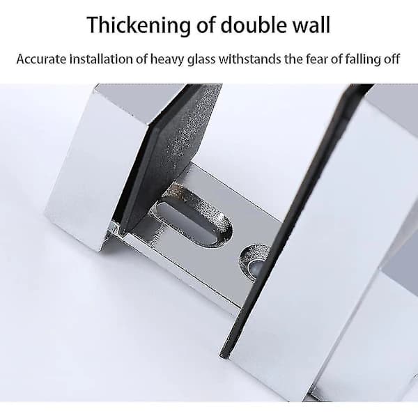 Glas/Trä Hyllkonsol Väggfäste För 5-15mm Tjock Hylla (4-pack)