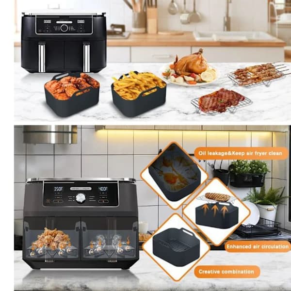 Tilbehør til airfryer - Airfryer-rist og silikonforinger