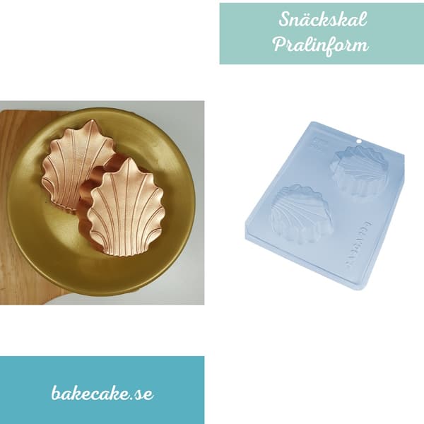 Pralinform Snäckskal Chokladform - BWB 9943 - Special 3-delad Form Transparent Transparent transparent