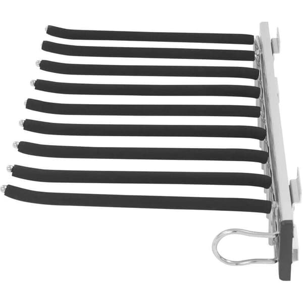 Adjustable Pull-Out Stainless Steel Trouser Hanger with 9 Hooks - Non-Slip for Jeans and Trousers
