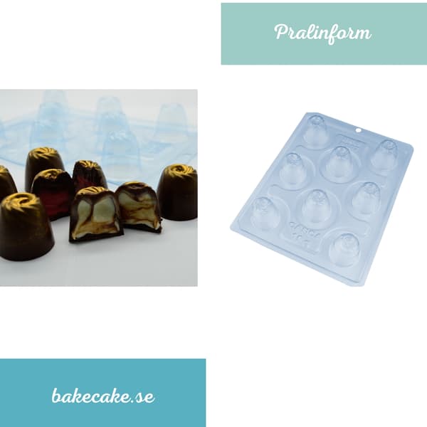 Pralinform Kupol Chokladform - BWB 9687 - Special 3-delsform Transparent transparent