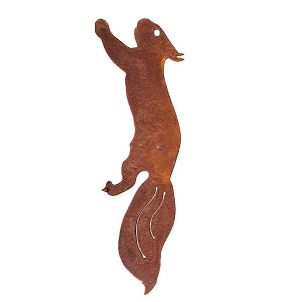 Squirrel for Tree - Metal Garden Decoration - 42 cm - Natural Rust Patina