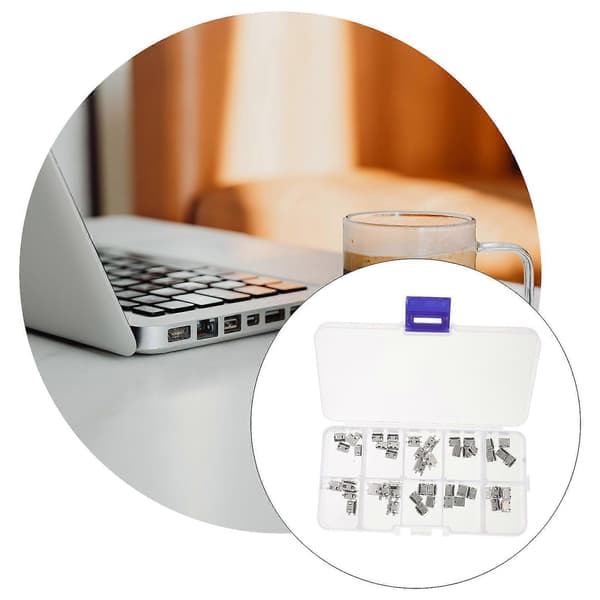 Micro USB-kontakt USB-uttak for lodding, reparasjon, 50-pakning