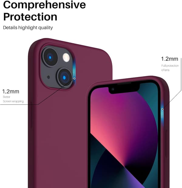 Nestemäinen silikonikuori iPhone 13 6.1 \" - Ohut suojakotelo [JUN] iPhone13 iPhone13
