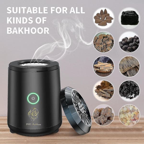 Portable Mini Incense Burner Bakhoor Rechargeable USB Aroma Diffuser Electric Arabic Incense Holder Muslim Home Decor