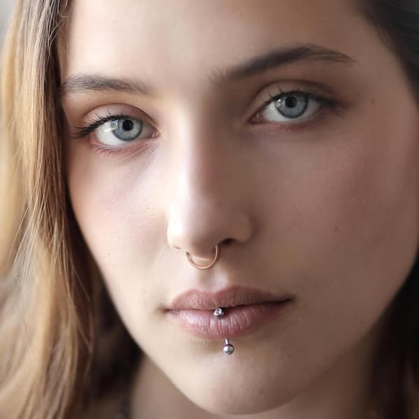 Falsk Septumring, 5 stk. rustfrit stål til kvinder mænd (8 mm farver)