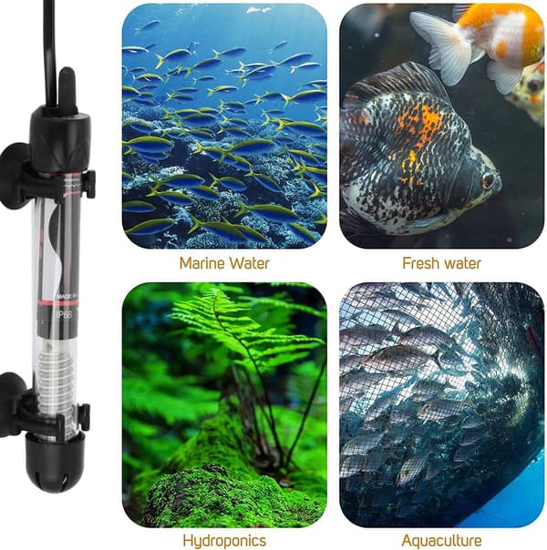 Aquarium Heater Durable Submersible Aquarium Adjustable Water H-FX-