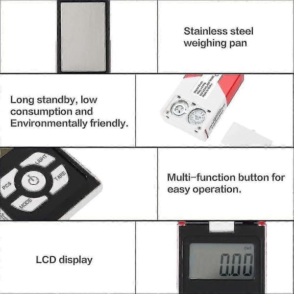 Digital Scale Gram Scale, 500g/0.01g Portable High Precision Jewelry Scale Electronic Digital Pocket Scale Gram Mini Scale Weight