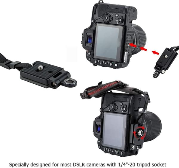 DSLR-kameragrepstropp med Arca Swiss-plate for Canon EOS