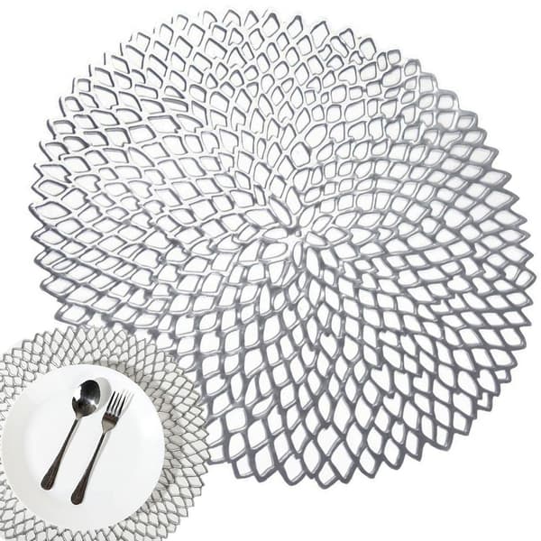 Round kitchen table mat openwork decorative placemat 114